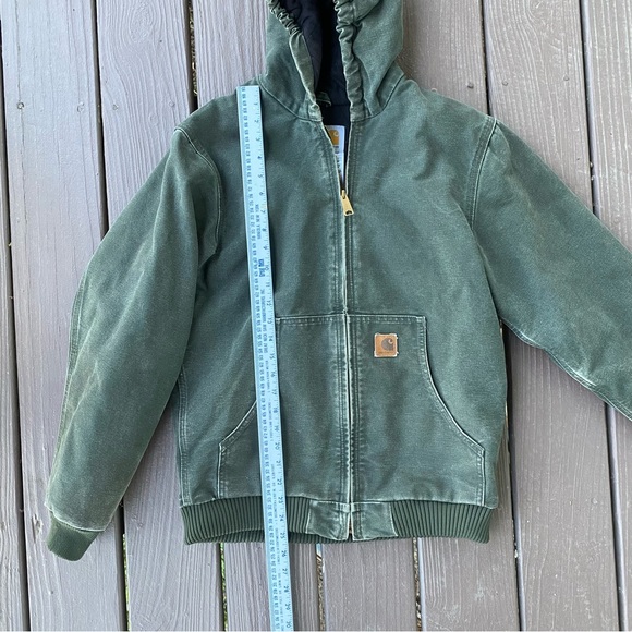 Carhartt Quilt Lined Jacket Youth XL (14/16) YYJ130 MOS Moss Green - Picture 13 of 16